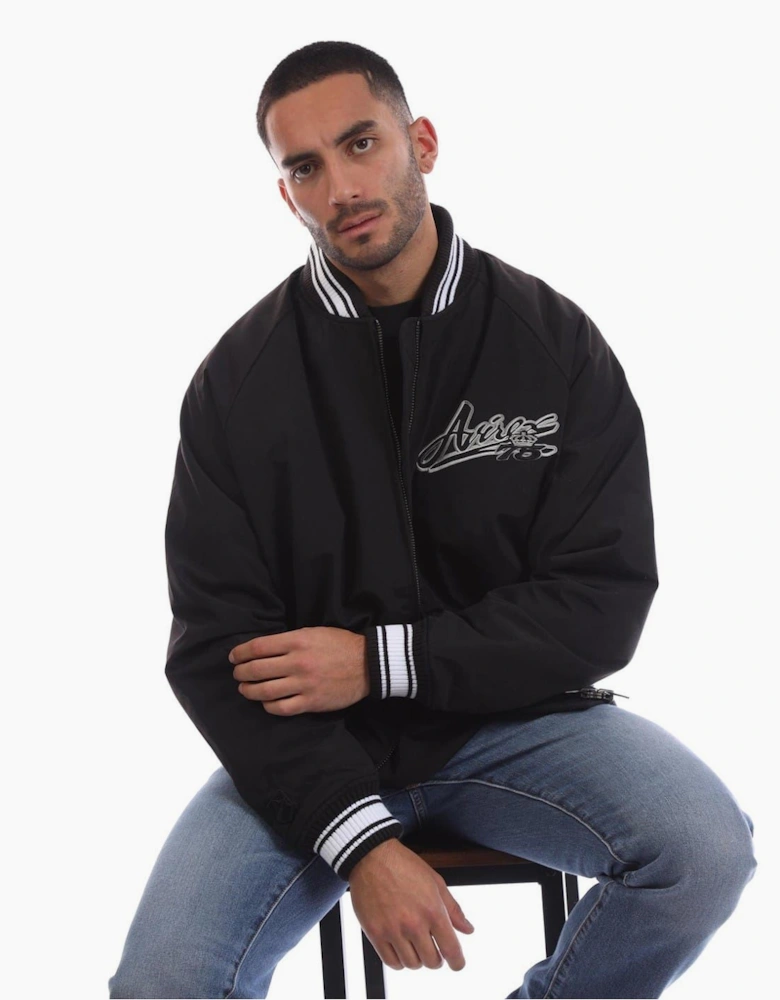 Hamiltons Ribbed Cuff Zipped Pocket Bomber Jacket