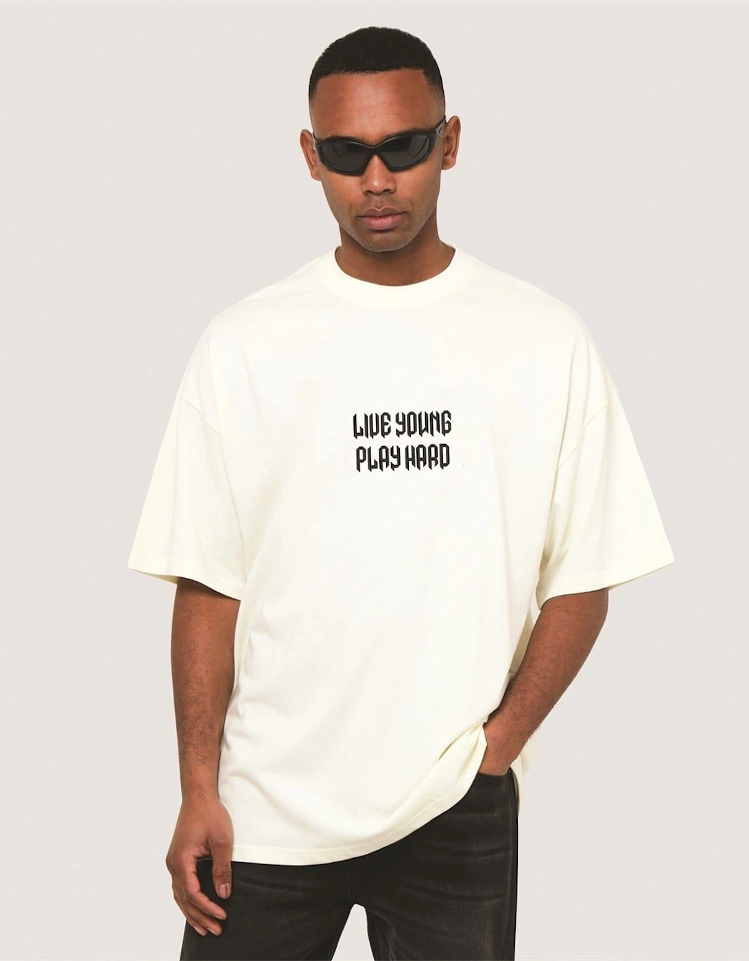 Punk Lettering Crew Neck Short Sleeve T-Shirt