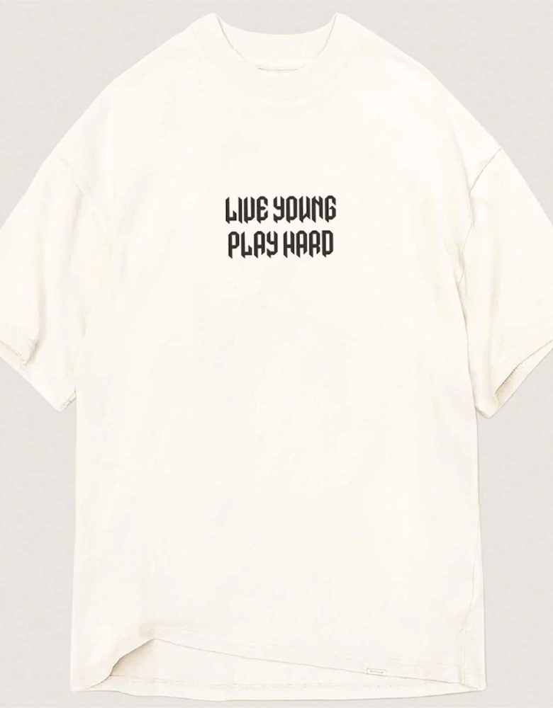Punk Lettering Crew Neck Short Sleeve T-Shirt