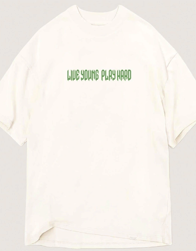 Text Graphic Crew Neck Short Sleeve Boyfriend T-Shirt