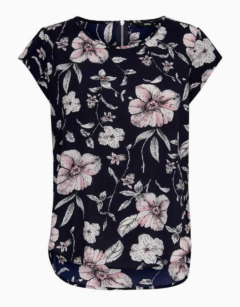 Vic Crew Neck Short Sleeve Blouse