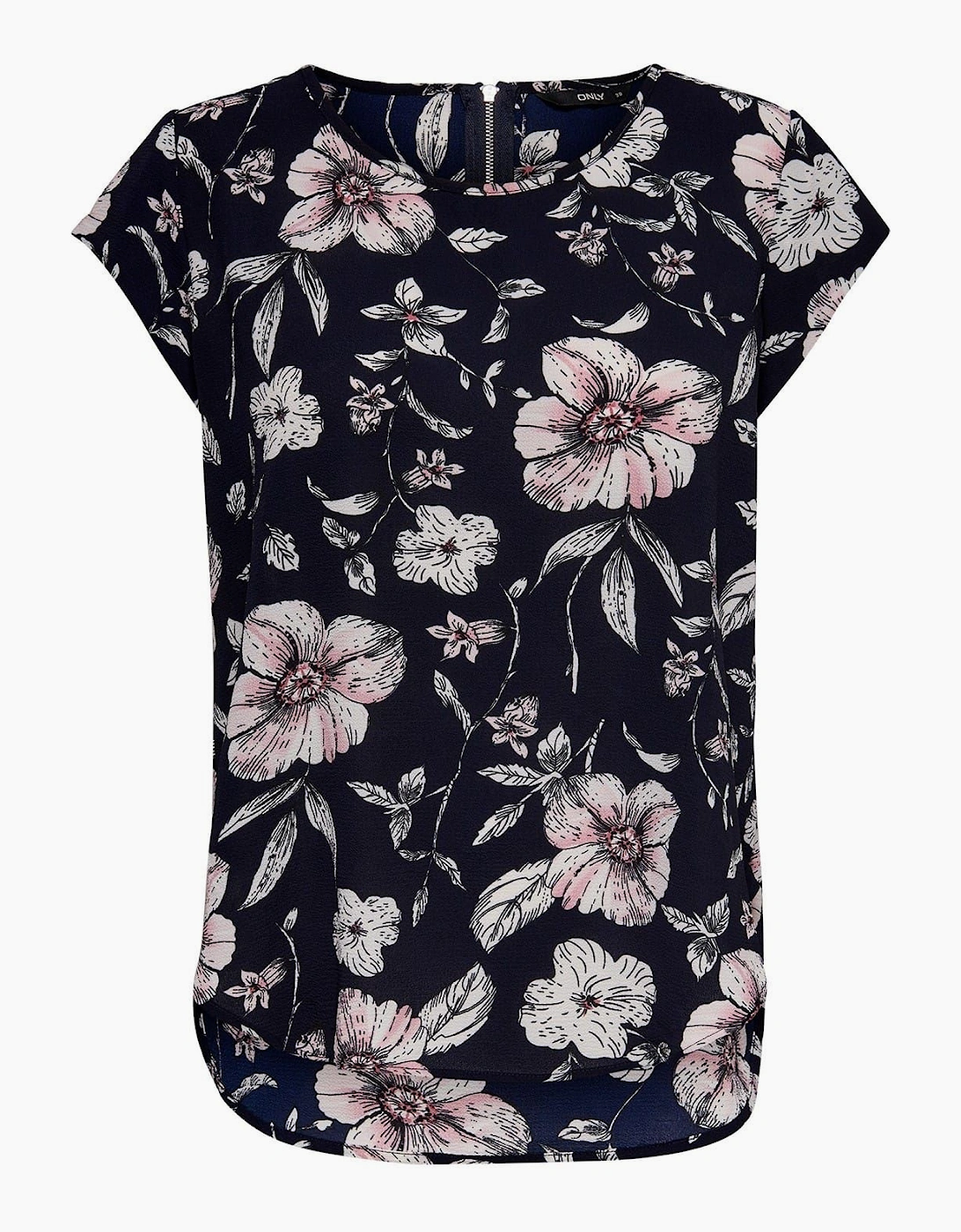 Vic Crew Neck Short Sleeve Blouse