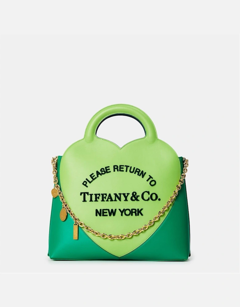 Charm Tote with Chain and Lettering