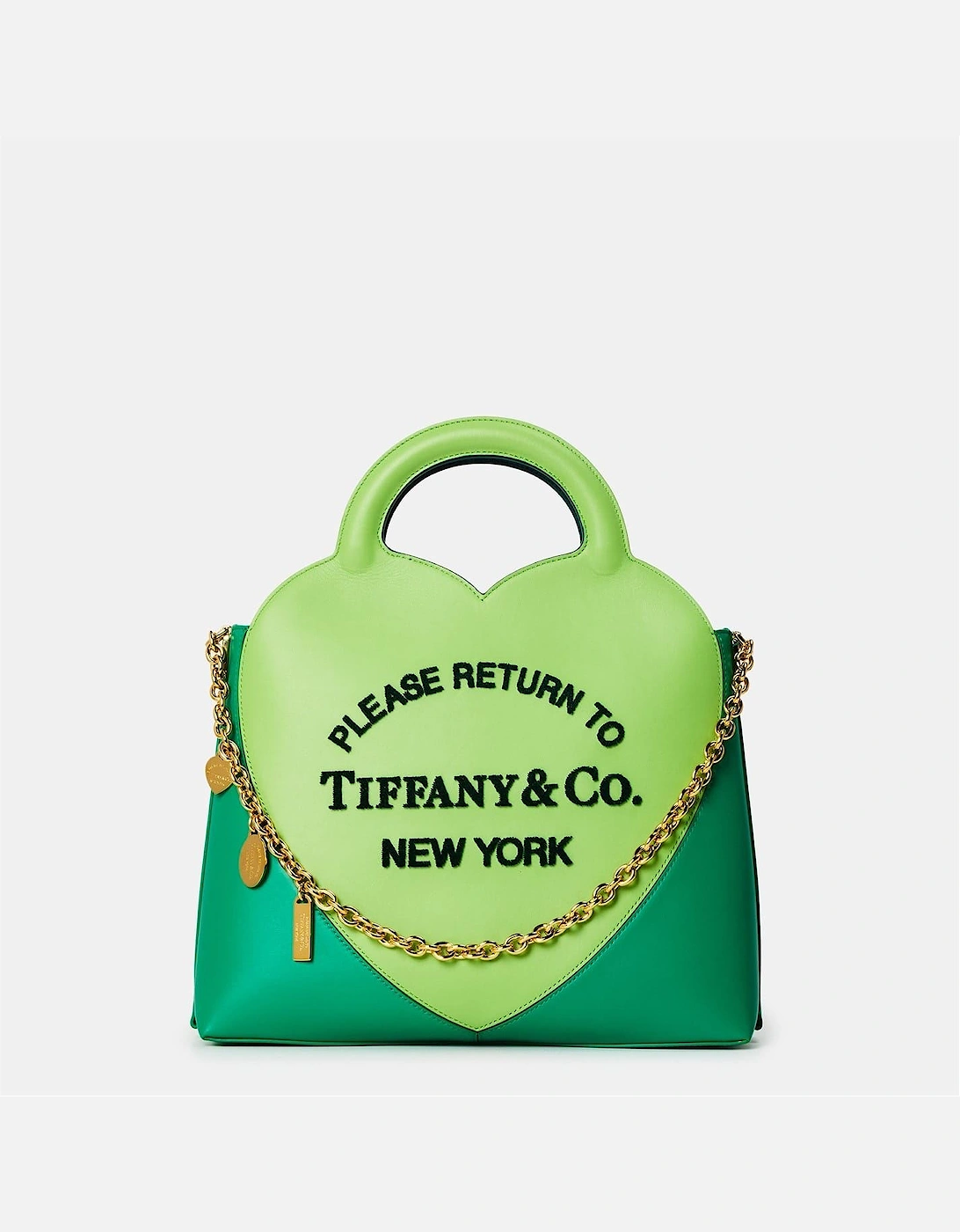 Charm Tote with Chain and Lettering