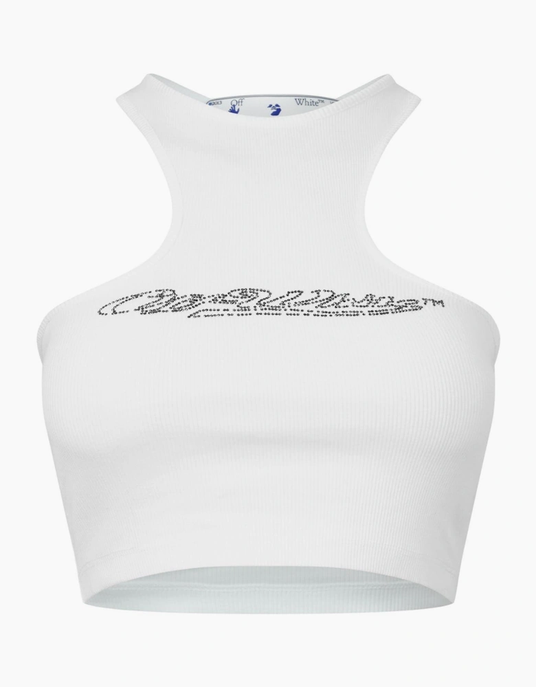 Bling Halter Cropped Tank Top