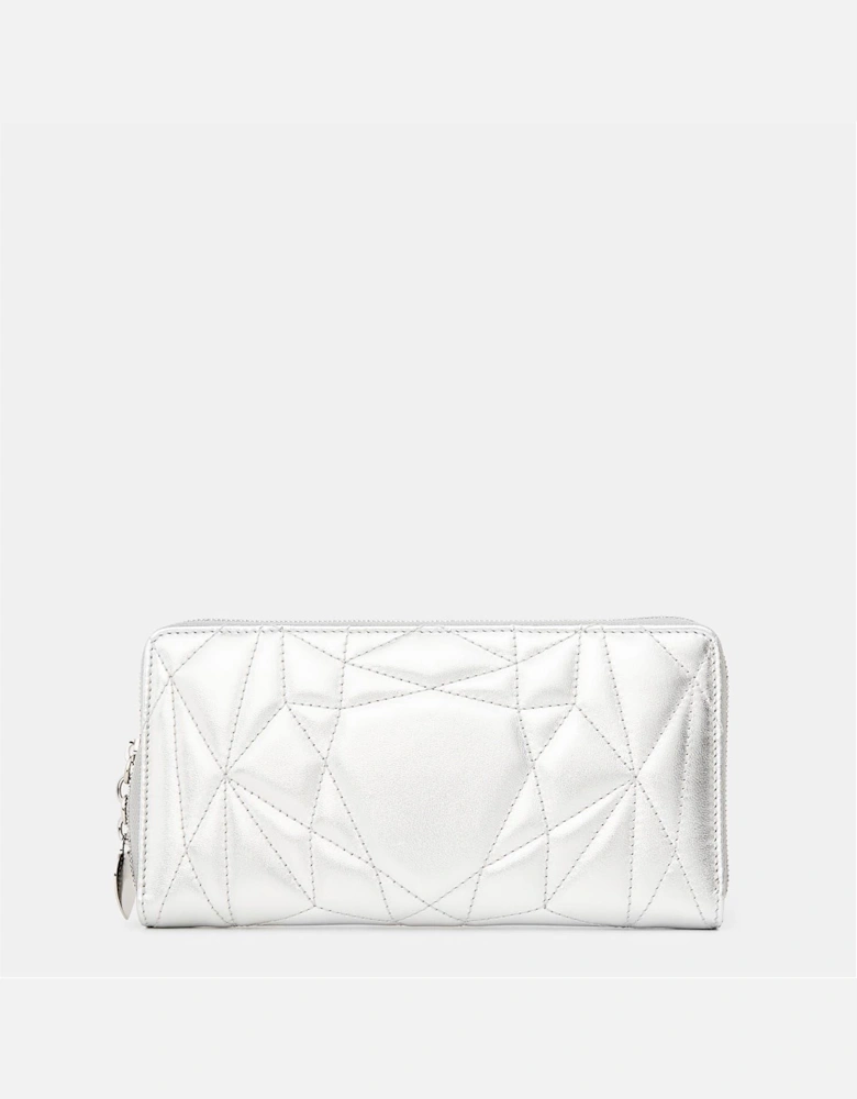 Geometric Patterned Zip Around Wallet