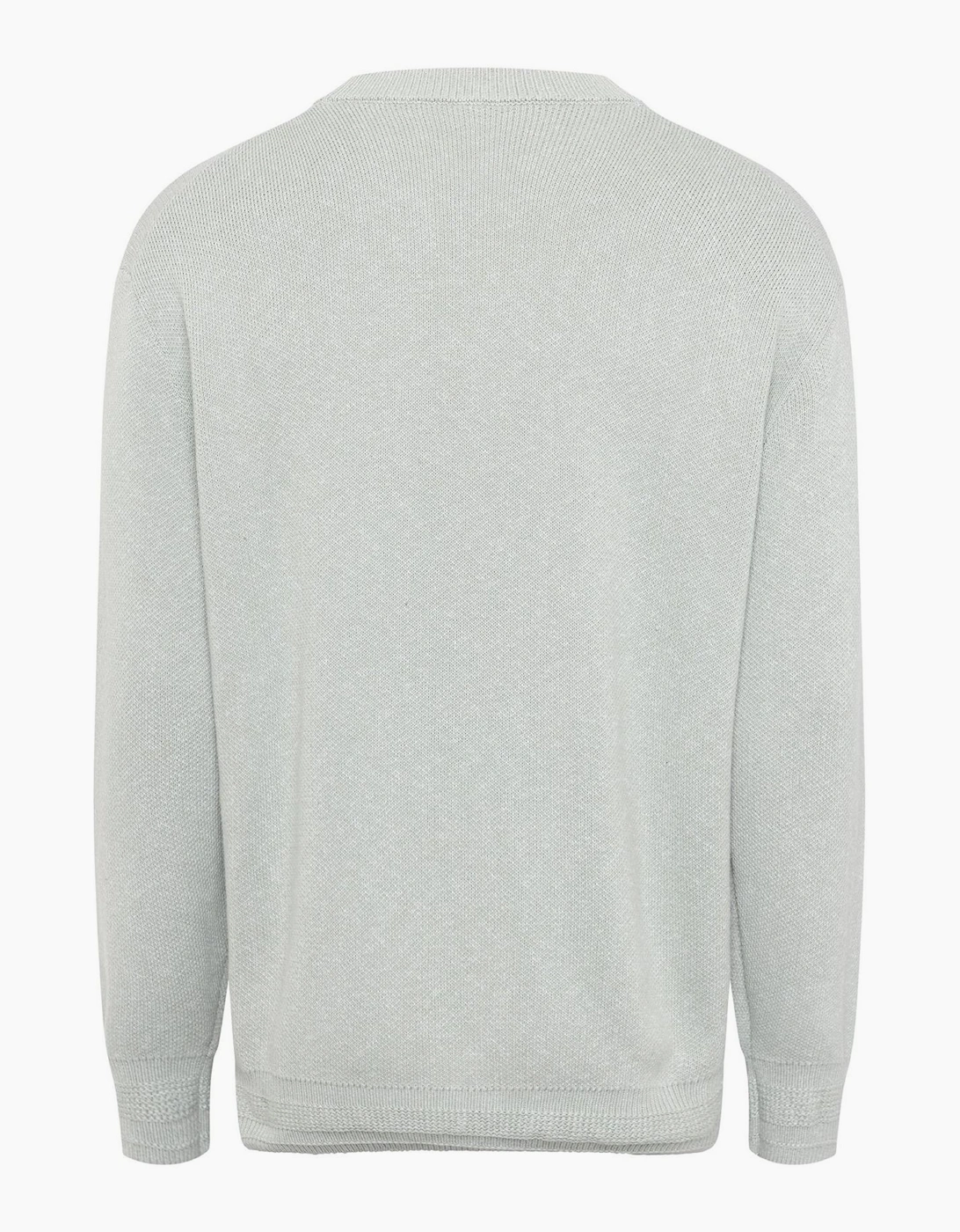 Crew Neck Ribbed Collar Long Sleeve Sweater