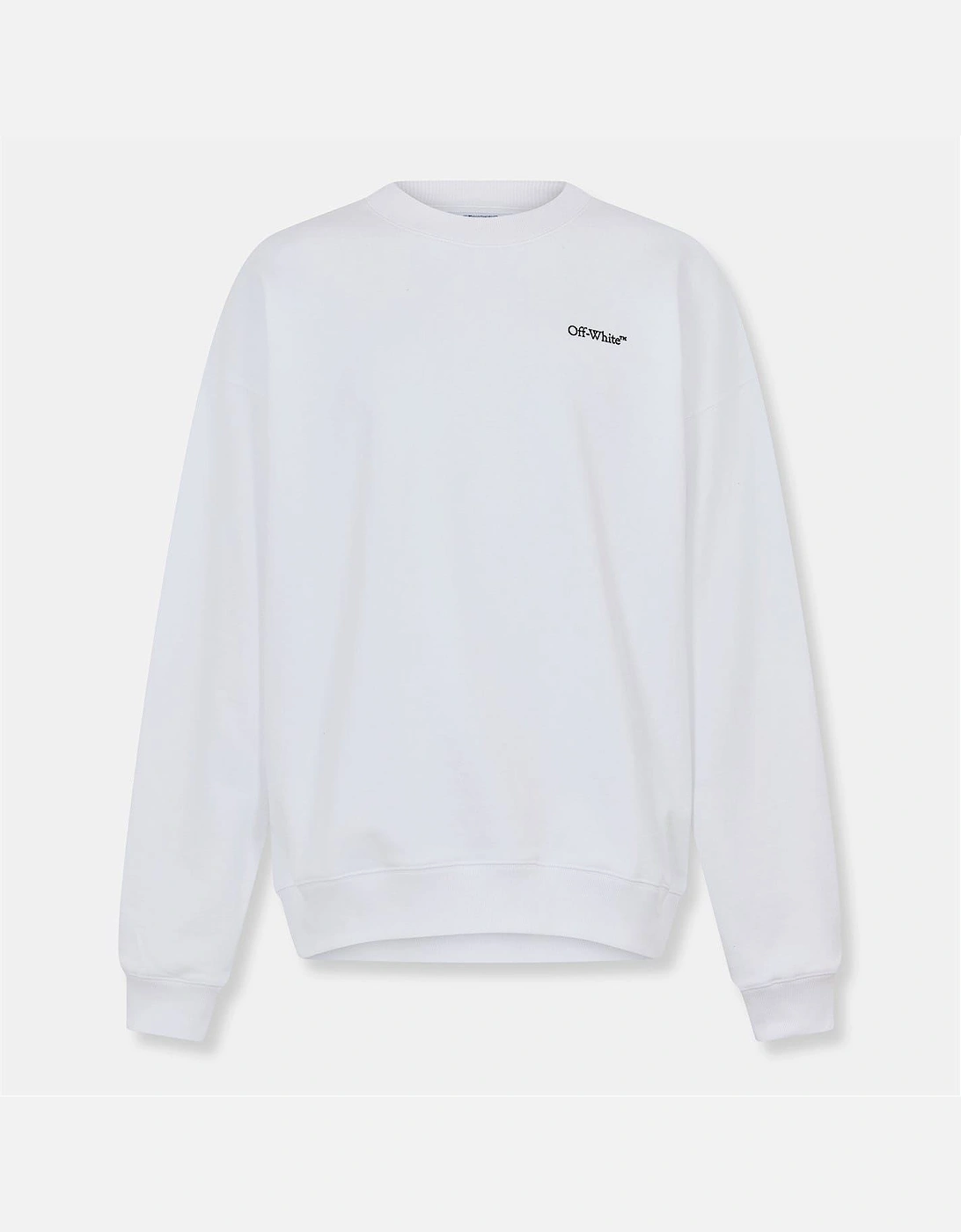 Off-White OFF-WHITE Men's Skate Left Chest Logo Crew Neck Long Sleeve Sweatshirt - White/Multi