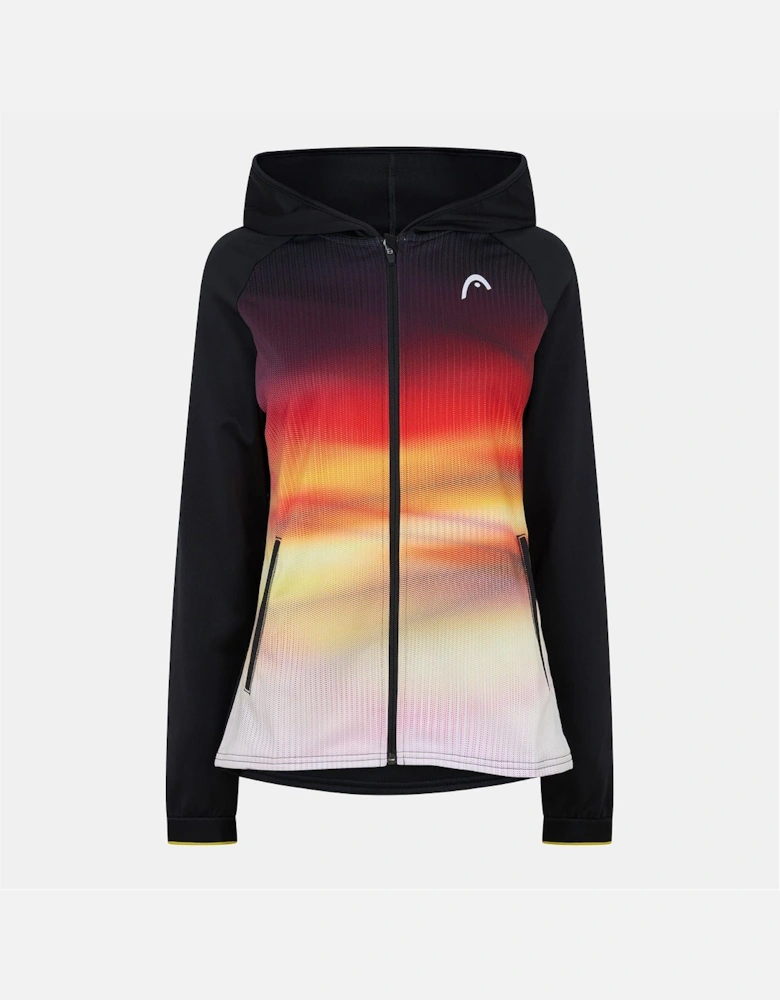 DTB Gradient Patterned Zipped Pocket Hooded Windbreaker