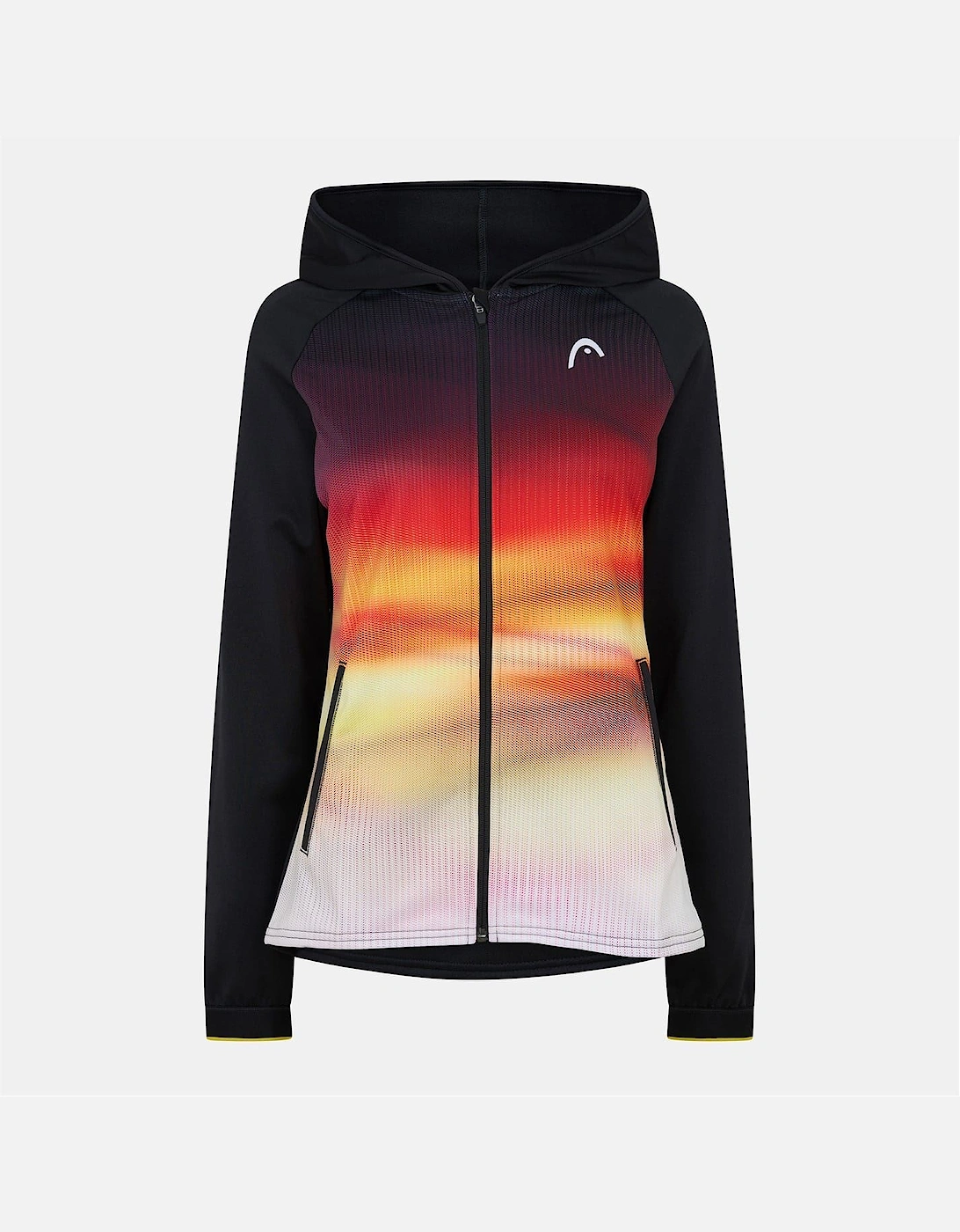 DTB Gradient Patterned Zipped Pocket Hooded Windbreaker