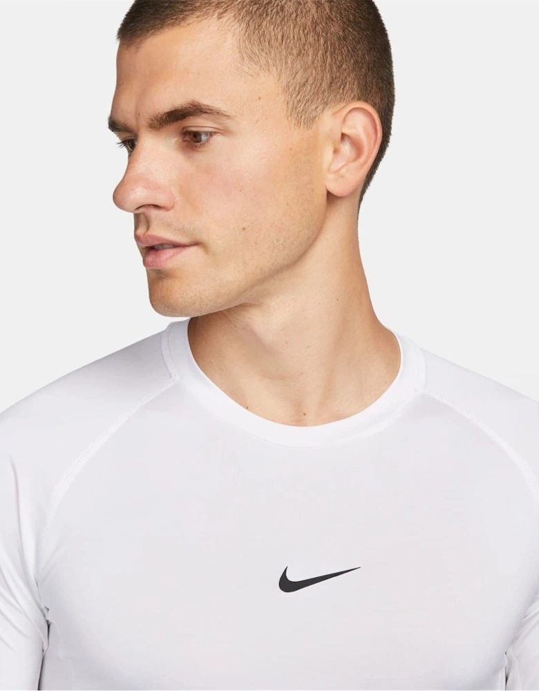 Lettered Branding Crew Neck Long Sleeve Athletic Top
