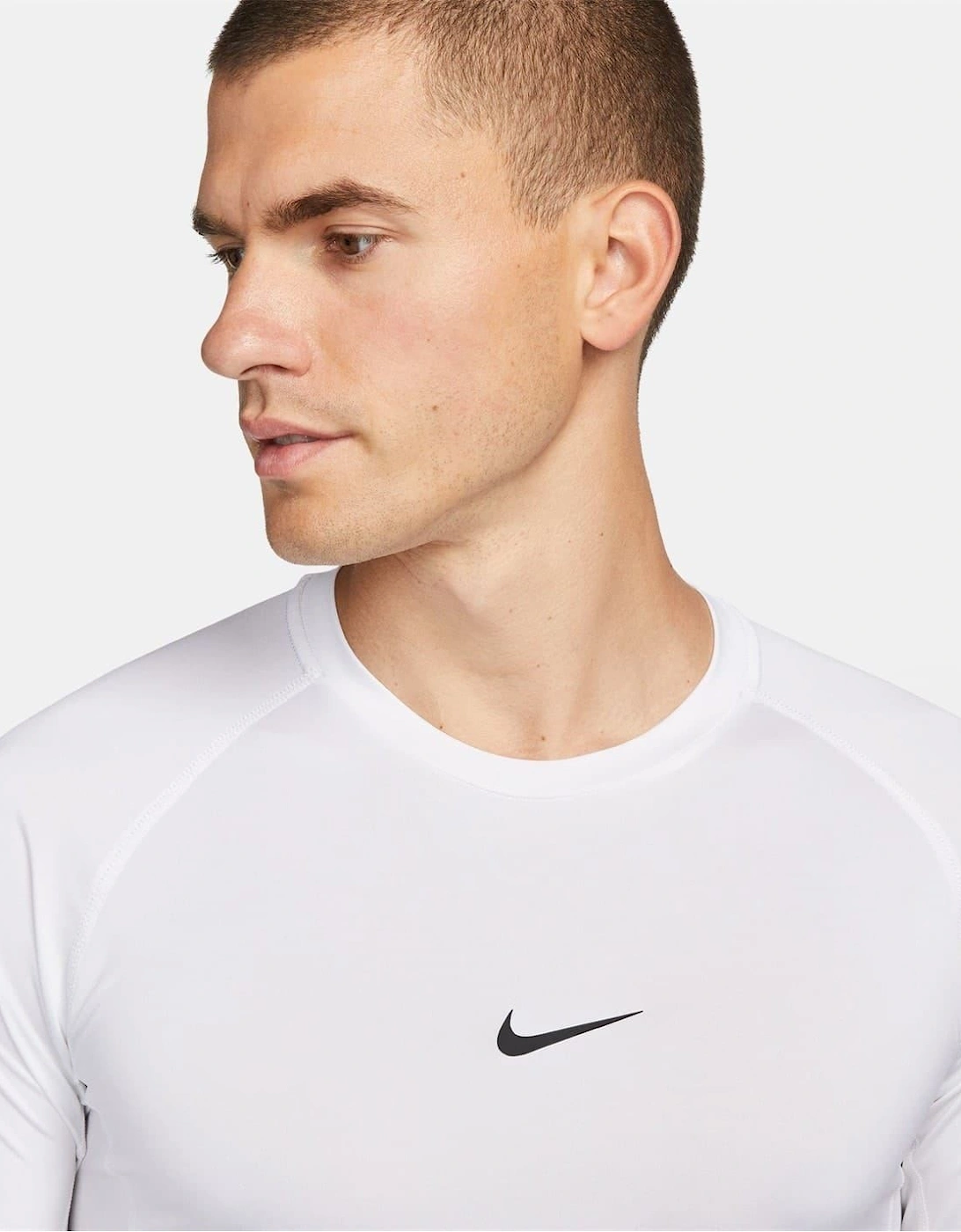 Lettered Branding Crew Neck Long Sleeve Athletic Top