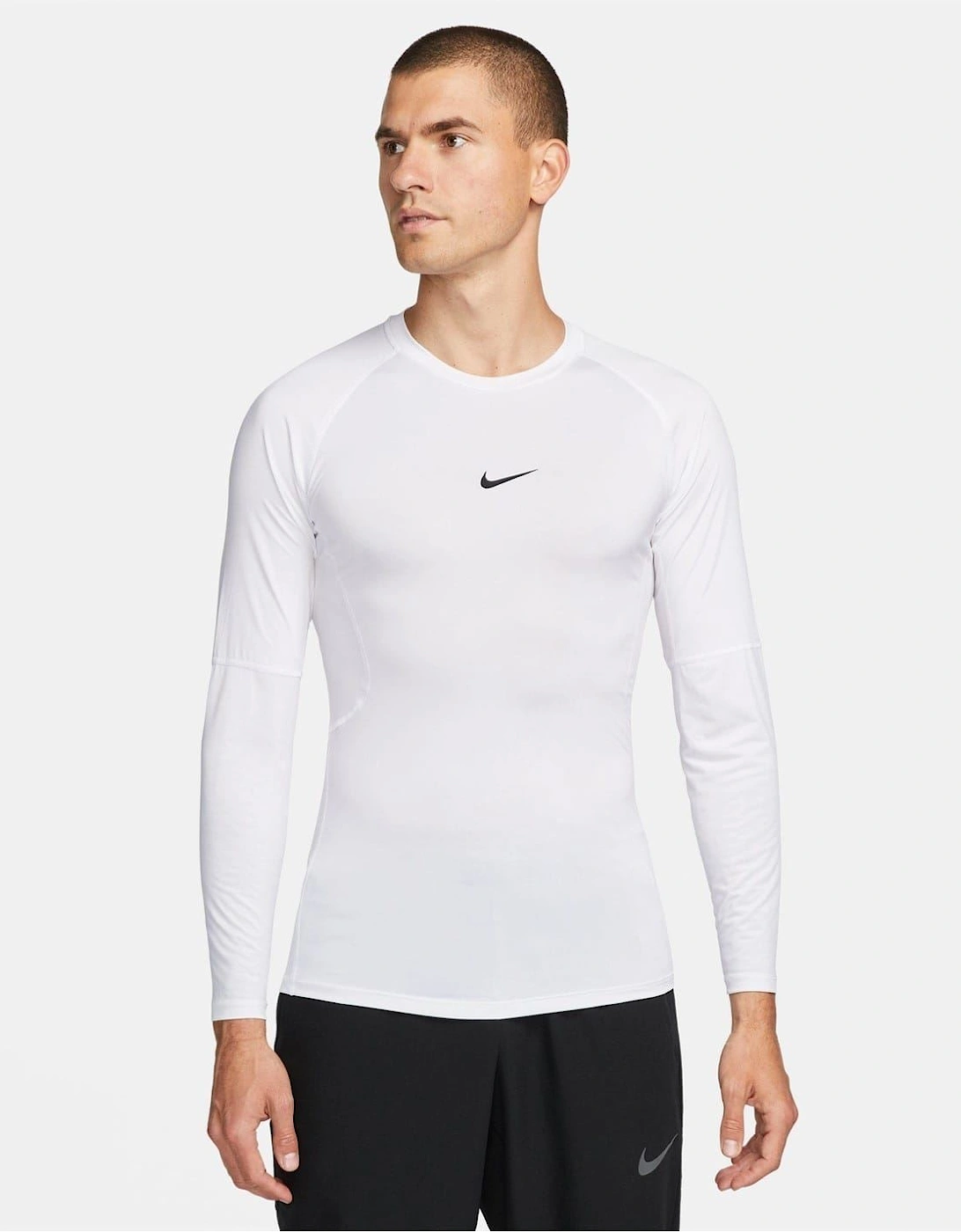 Lettered Branding Crew Neck Long Sleeve Athletic Top