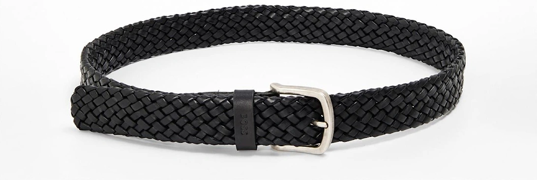 Braided Leather Belt with Pin Buckle