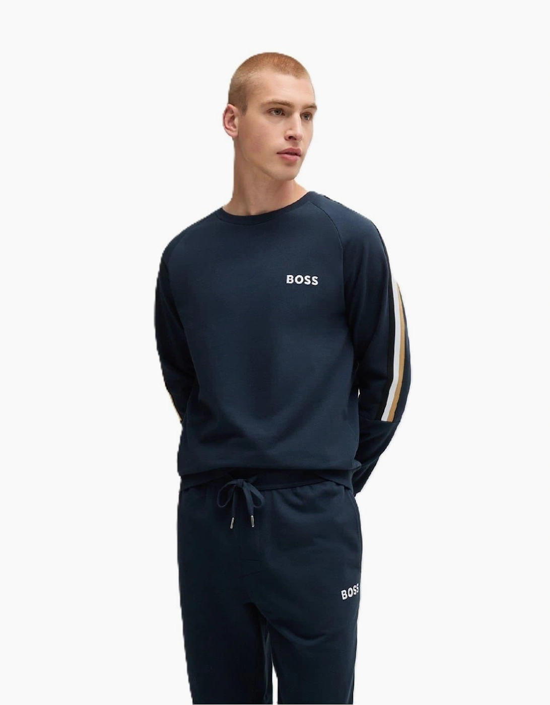 Iconic Stripe Hooded Ribbed Cuff Jacket