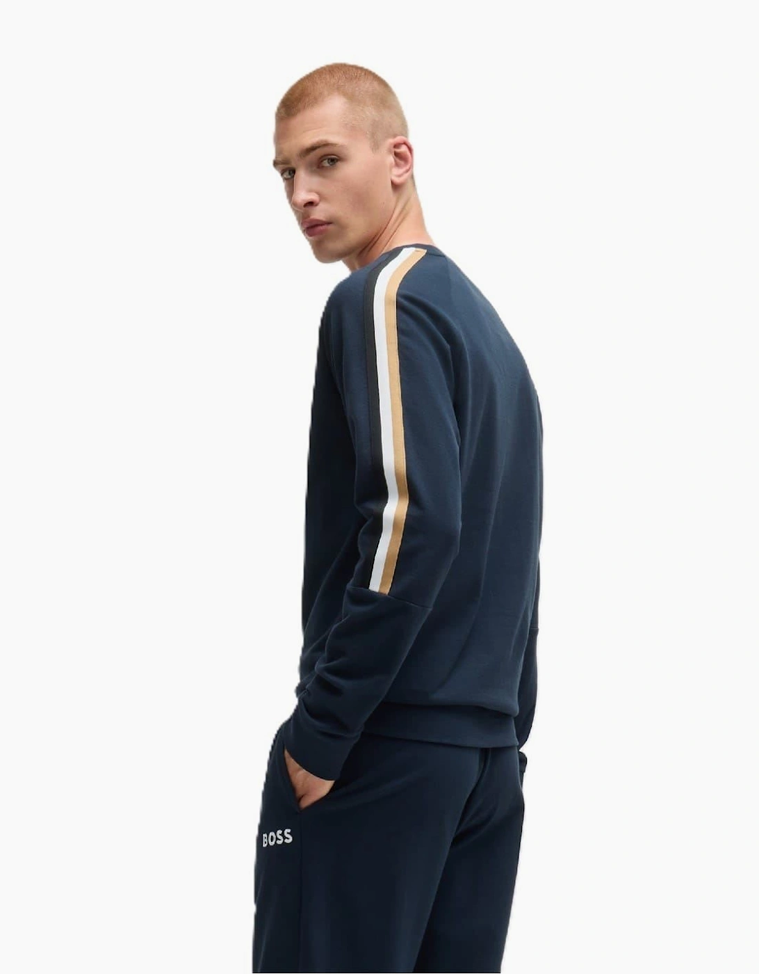 Iconic Stripe Hooded Ribbed Cuff Jacket