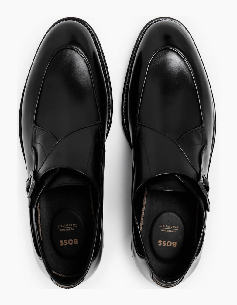 Terry Low Heel Block Monk Shoes