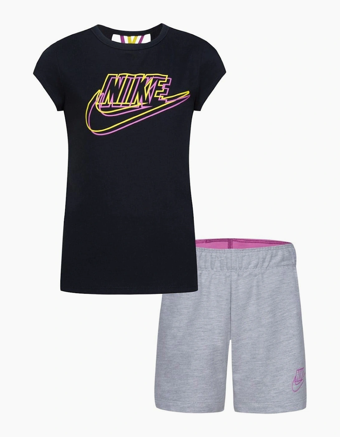 Nike Nike Large Genie Crew Neck Short Sleeve T-Shirt and Short Set - Light Smoke