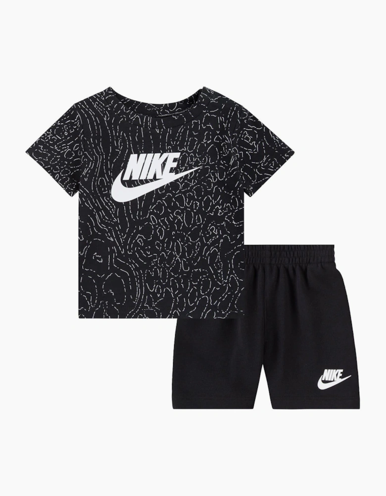 Large Genie Crew Neck Short Sleeve T-Shirt and Short Set