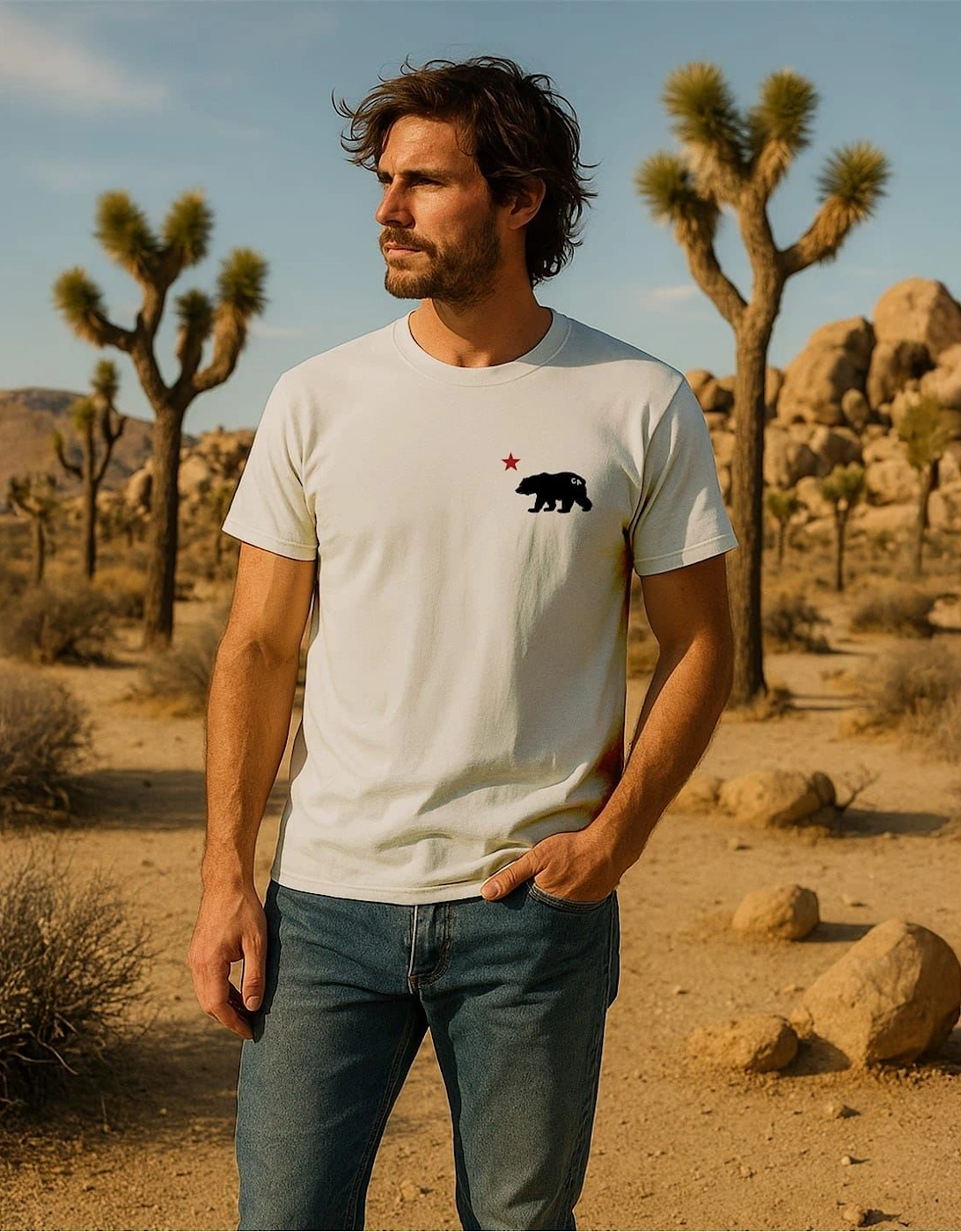 Cali Large Genie Graphic Crew Neck Short Sleeve T-Shirt