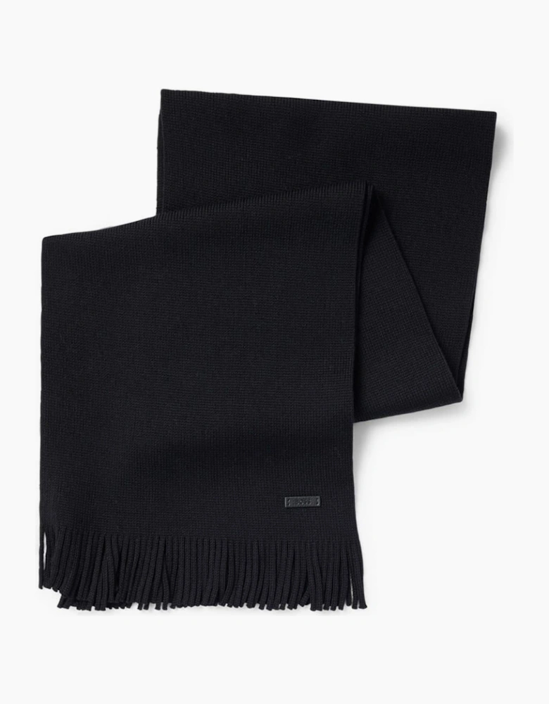 Solid Oblong Scarf with Patch