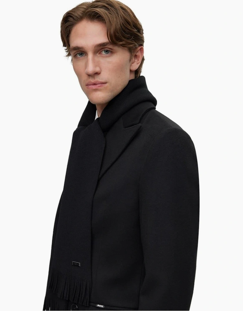 Solid Oblong Scarf with Patch