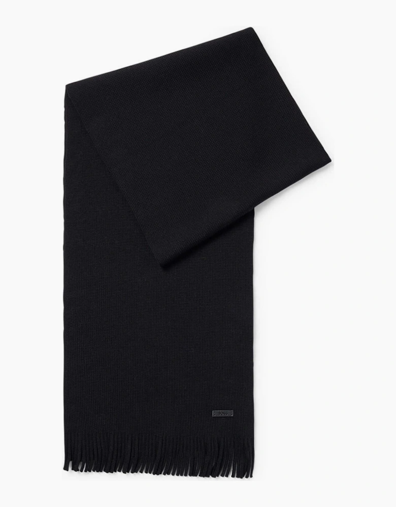 Solid Oblong Scarf with Patch