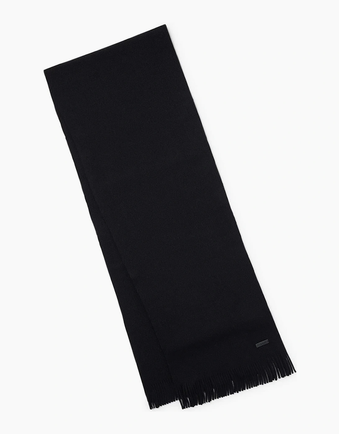 Solid Oblong Scarf with Patch