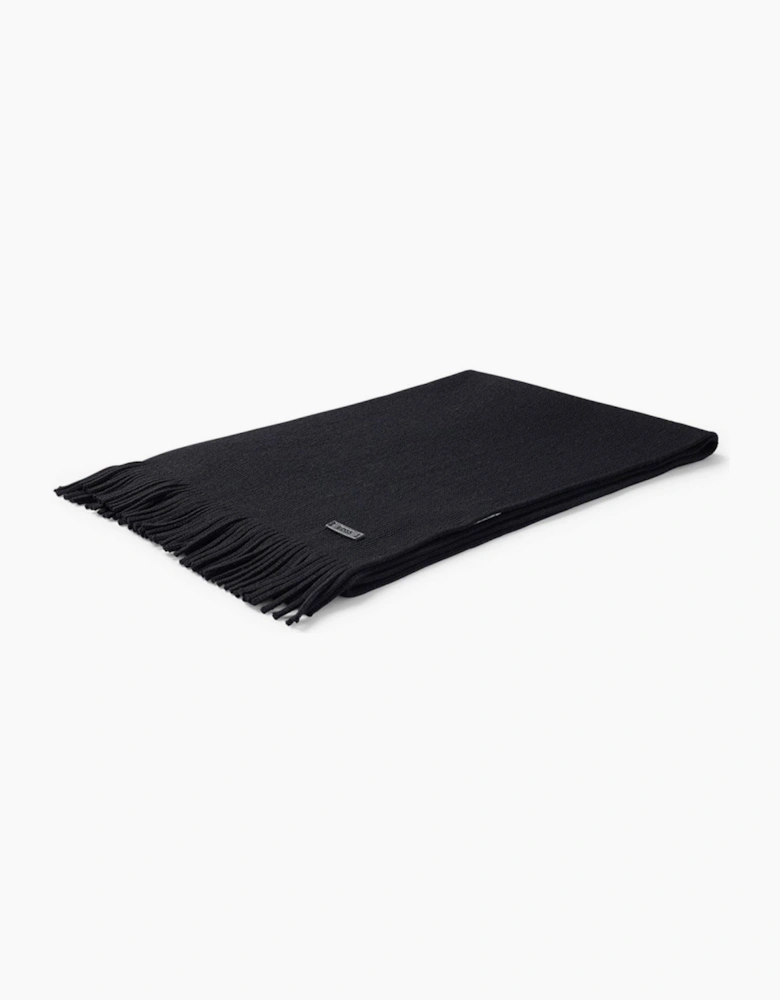 Solid Oblong Scarf with Patch