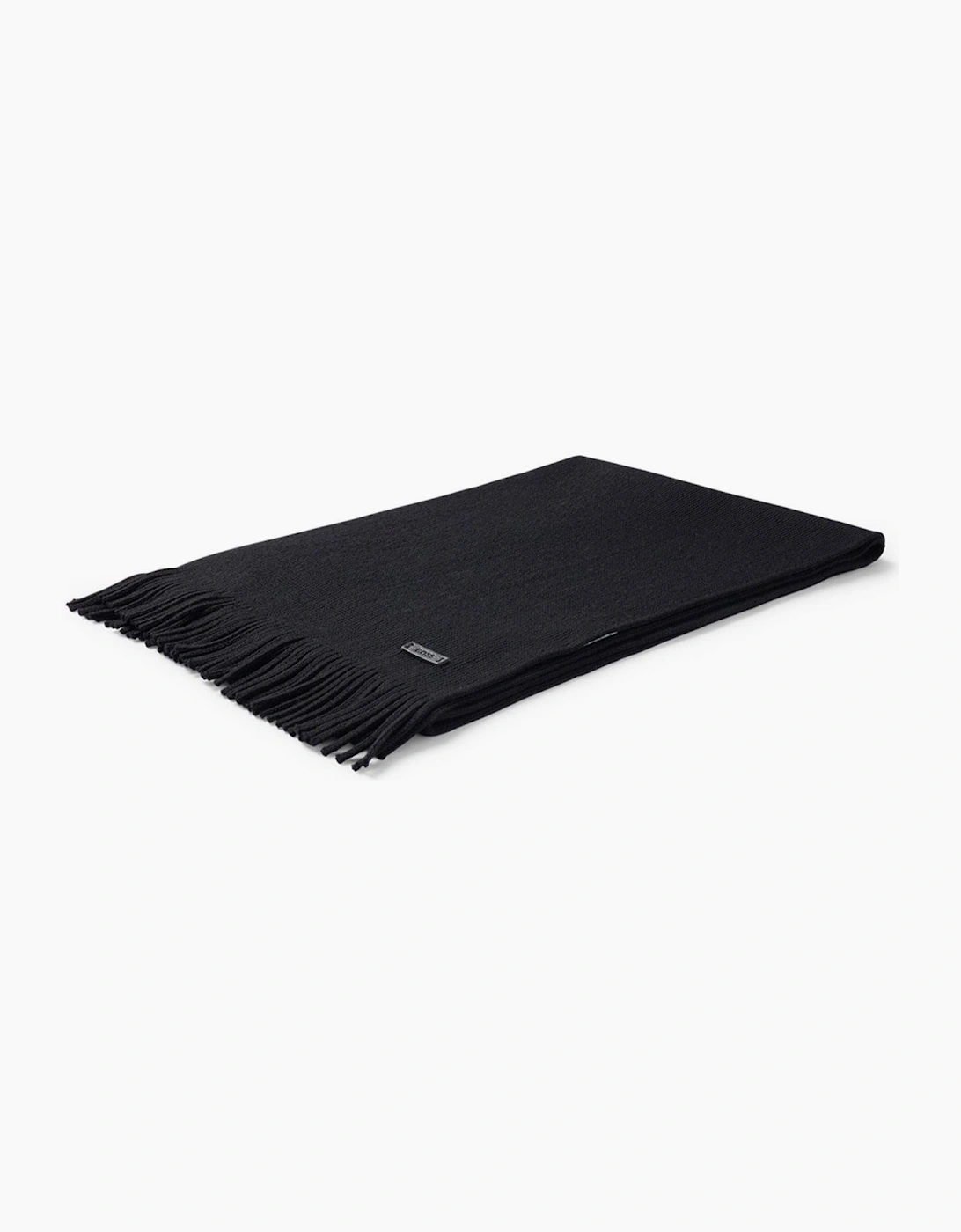 Solid Oblong Scarf with Patch