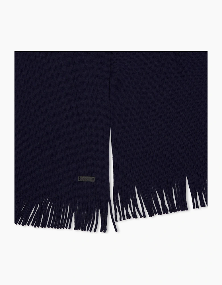 Solid Oblong Scarf with Patch