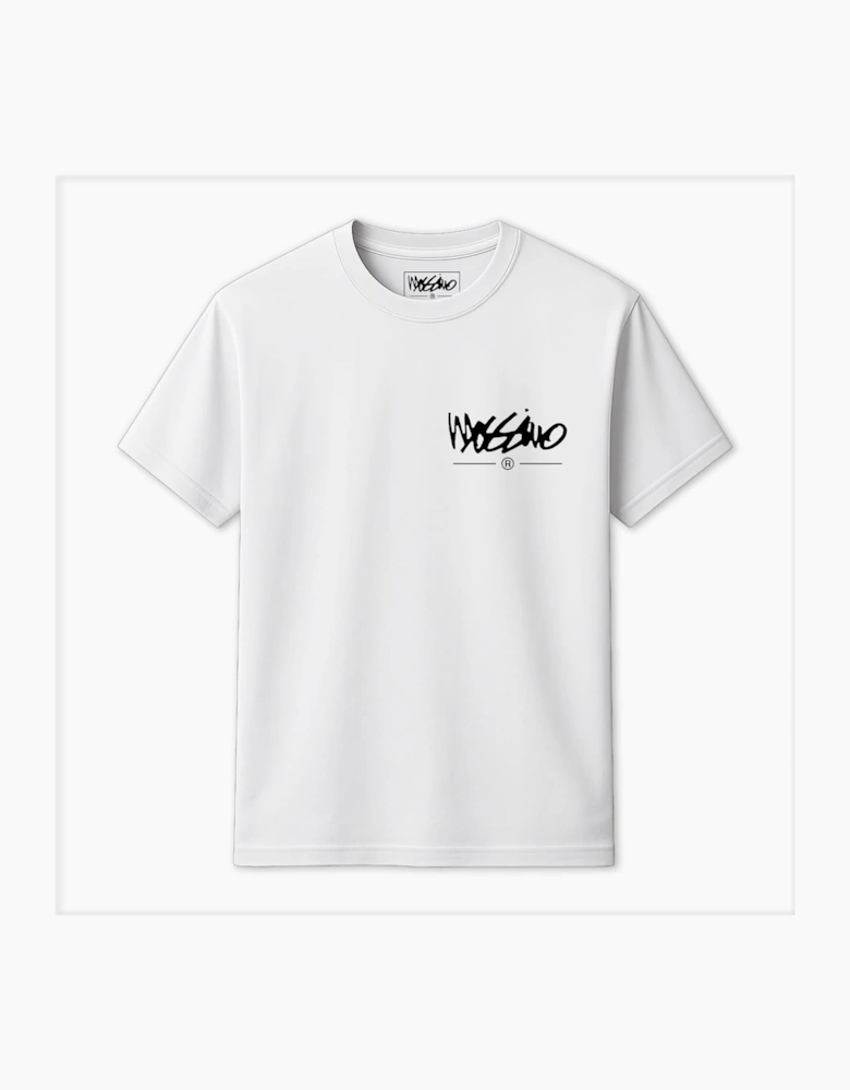 Signature Print Crew Neck Short Sleeve T-Shirt