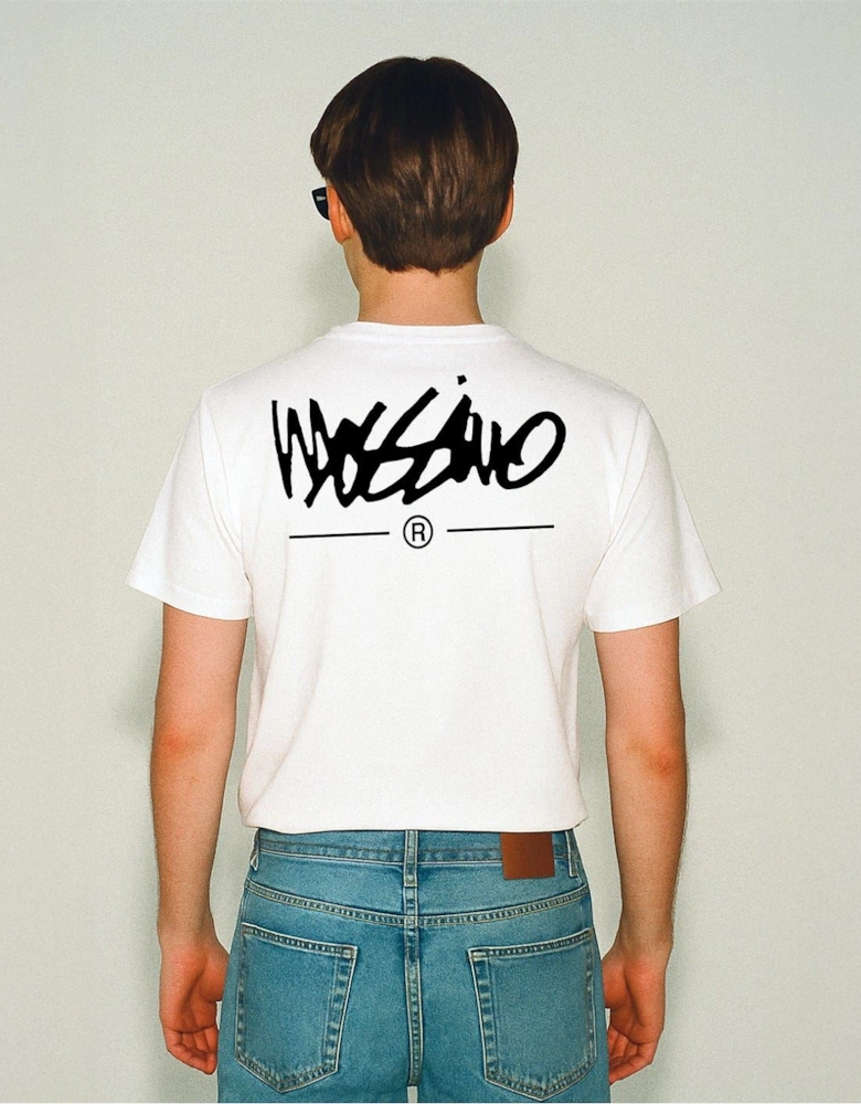 Signature Print Crew Neck Short Sleeve T-Shirt