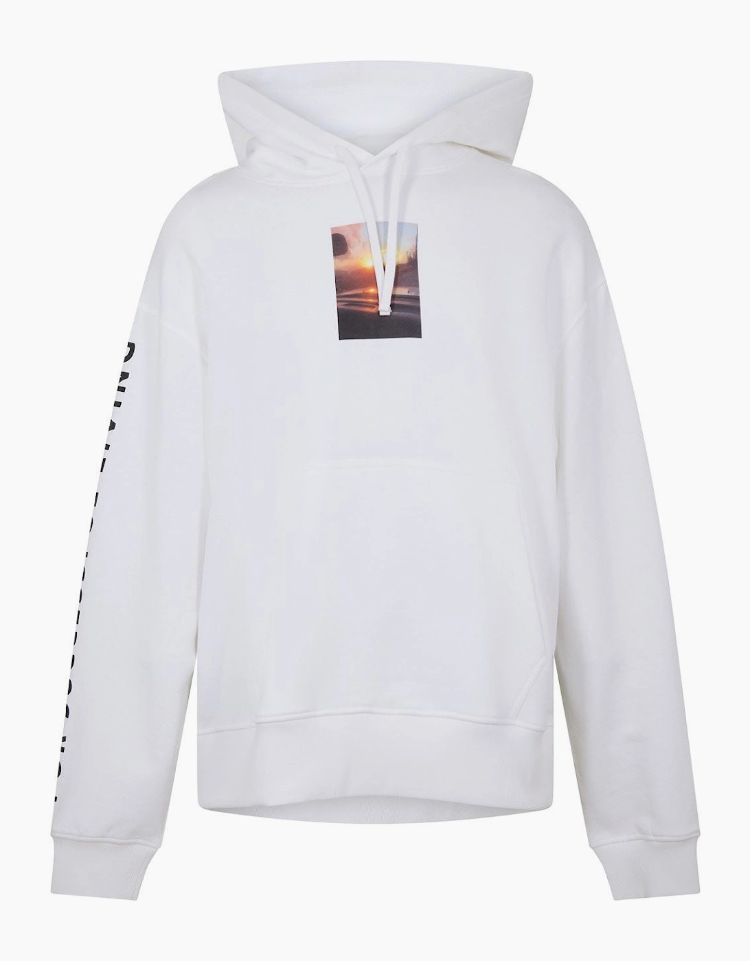 Cassette Photo Hooded Neck Long Sleeve Sweatshirt