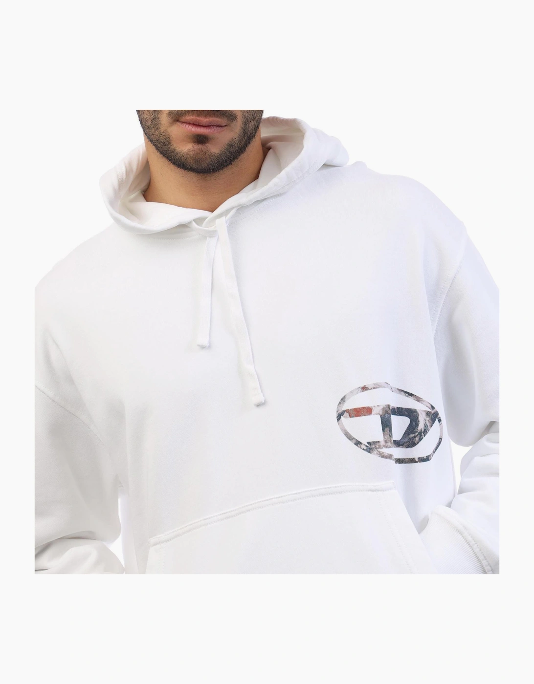 Hooded Neck Drop Shoulder Sweatshirt