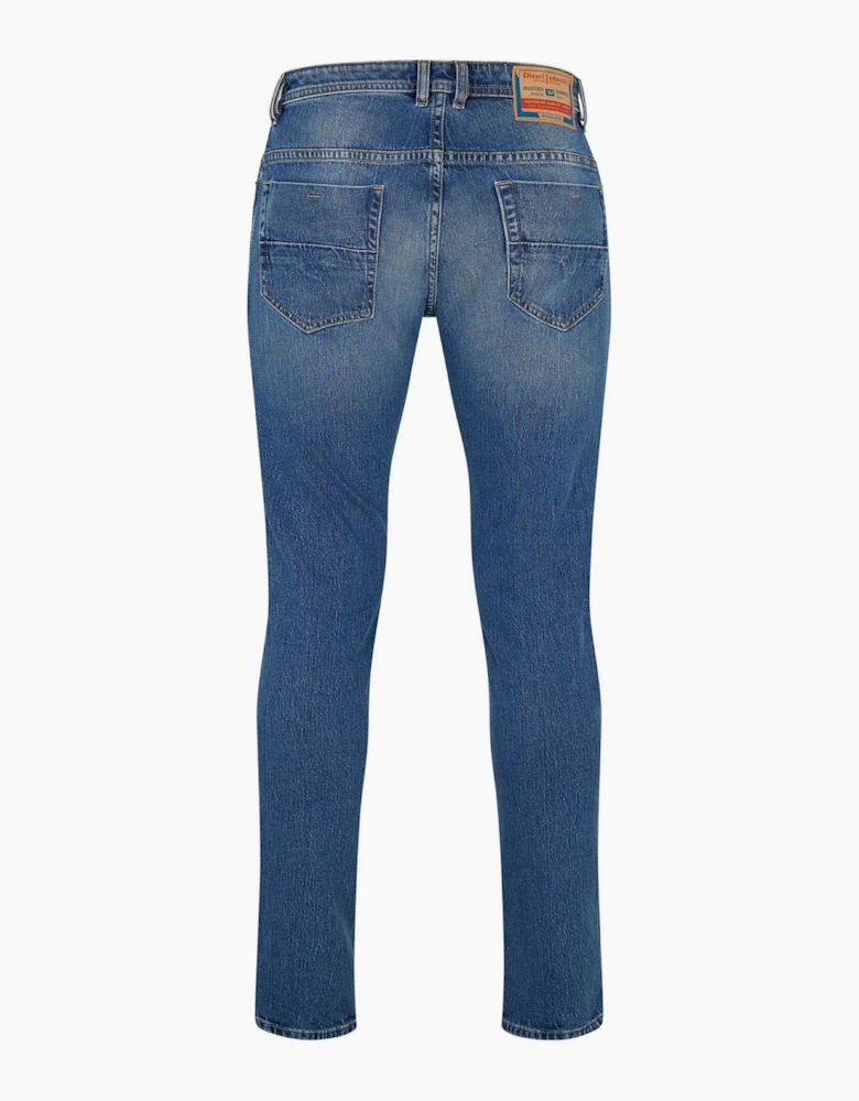 Mid Rise Straight Leg Jeans