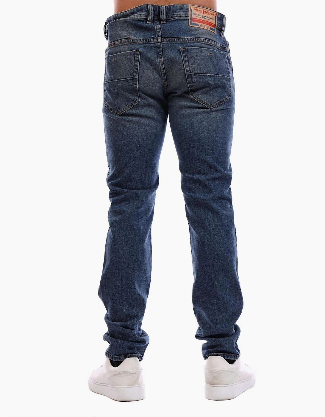 Mid Rise Straight Leg Jeans