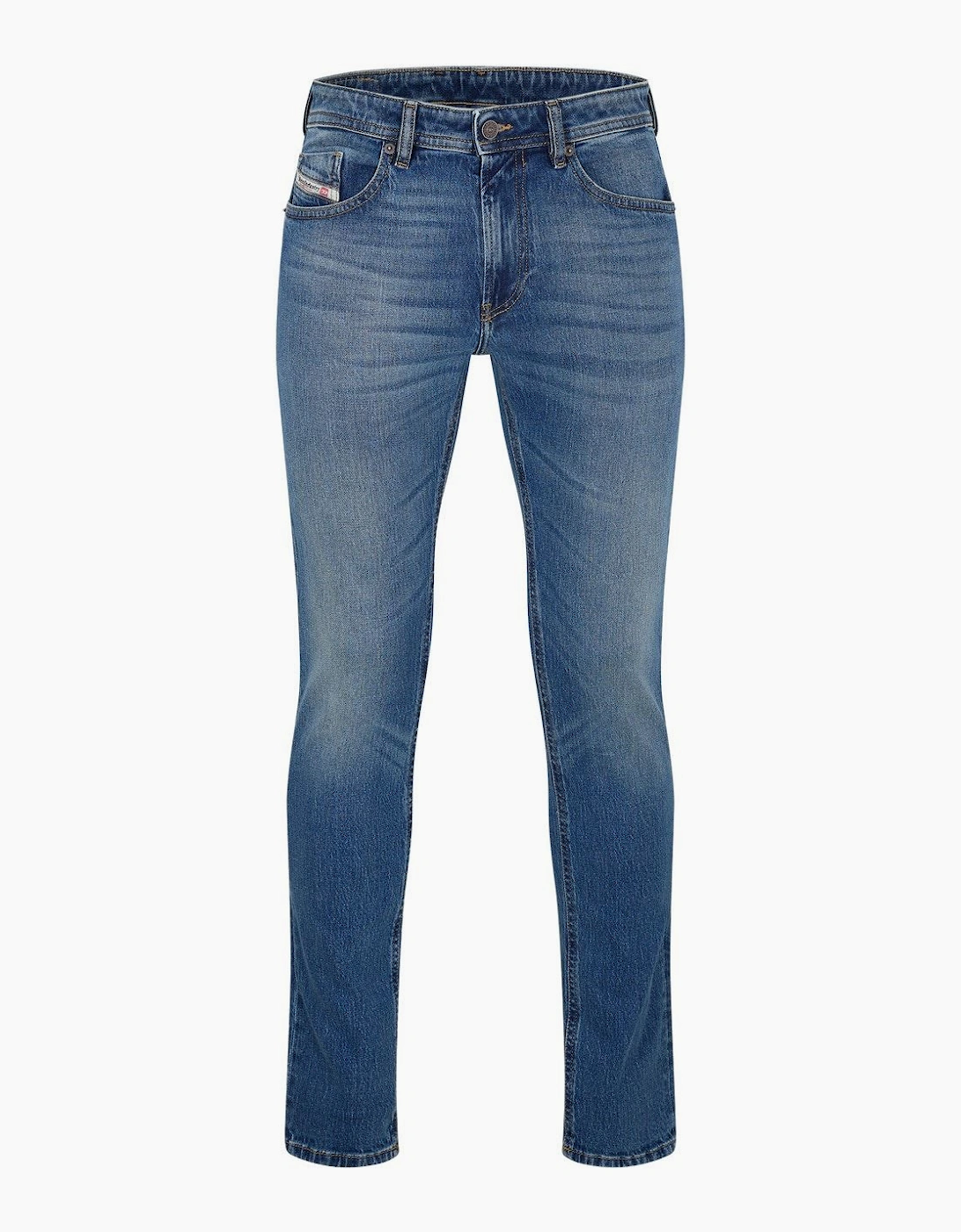 Diesel Men's Blue Mid Rise Straight Leg Jeans - Size 31/34