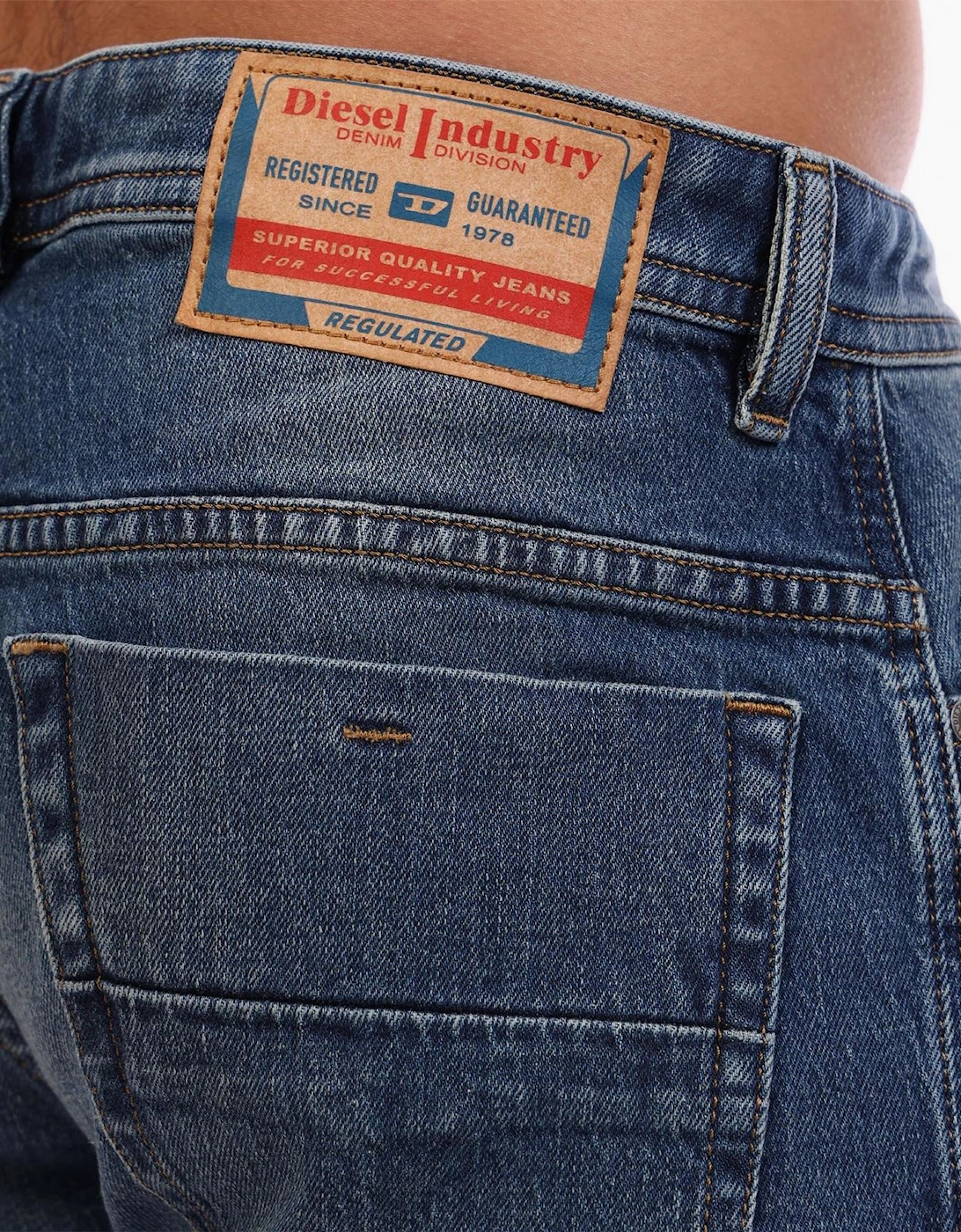 Mid Rise Straight Leg Jeans