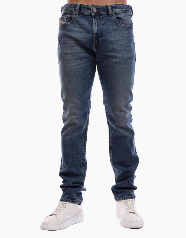 Mid Rise Straight Leg Jeans