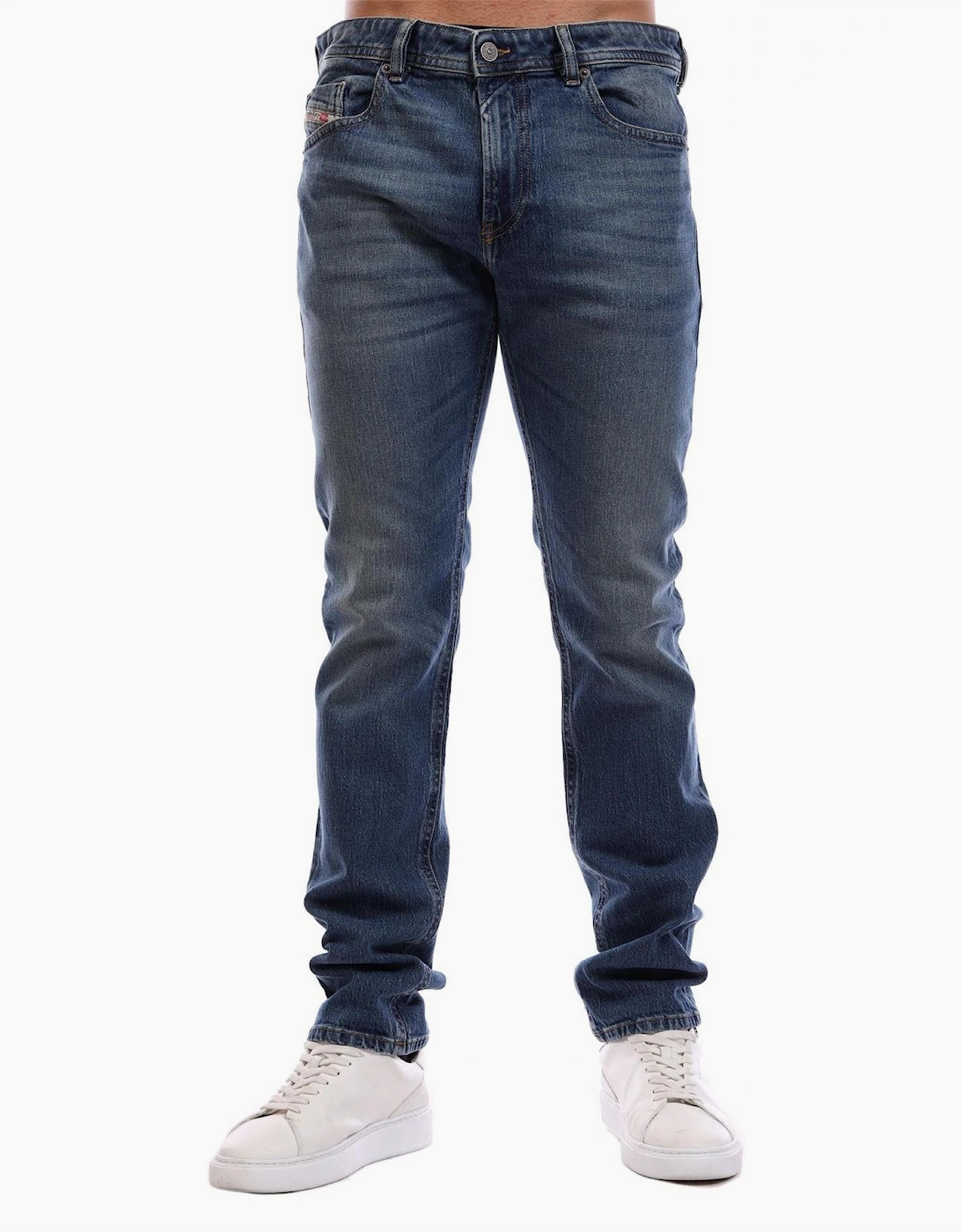 Mid Rise Straight Leg Jeans