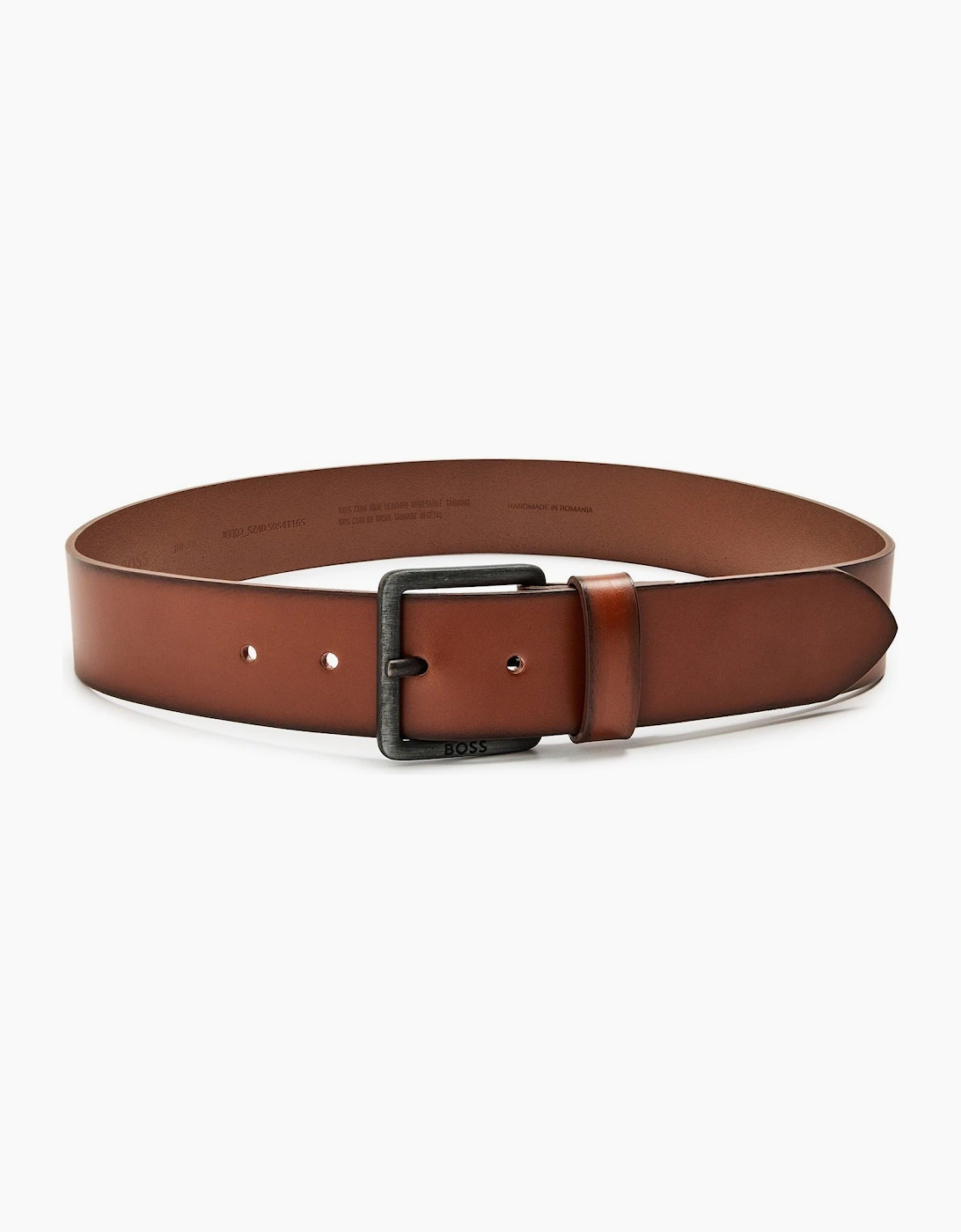 Hugo Boss Men's Leather Pin Buckle Belt - Brown - Size, 40R 105cm