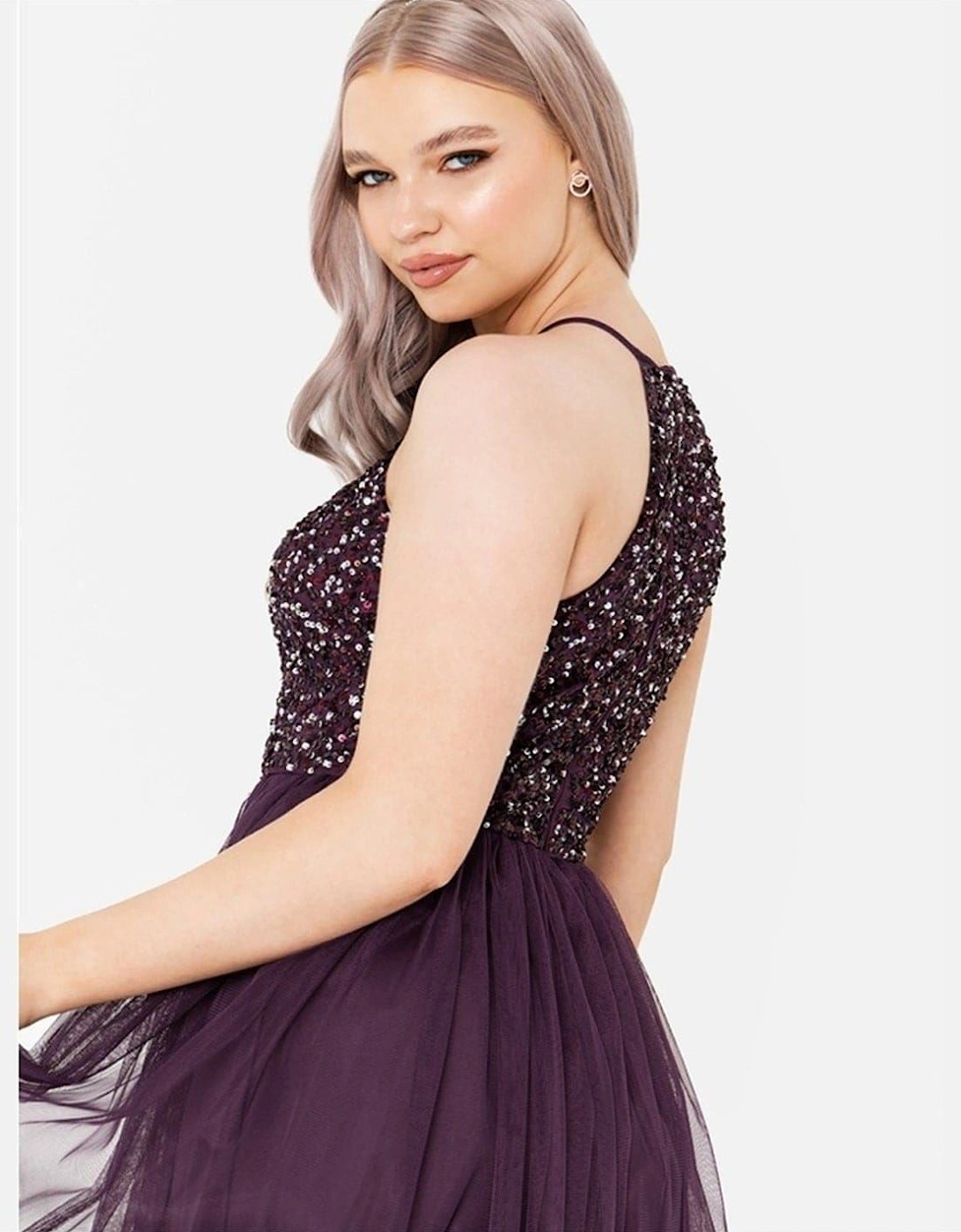 V-Neck Short Sleeve Midi Dress