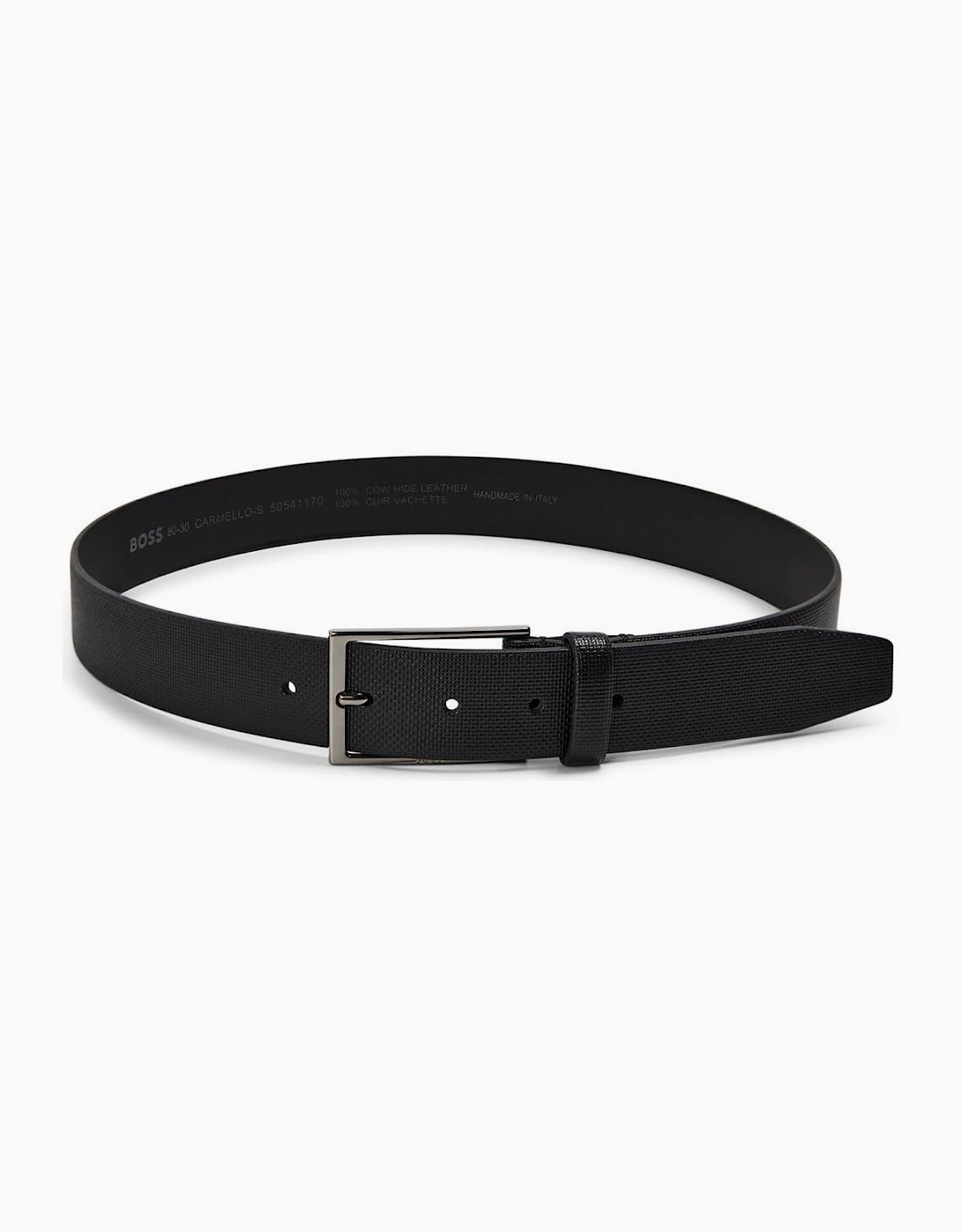 Leather Belt with Metal Buckle