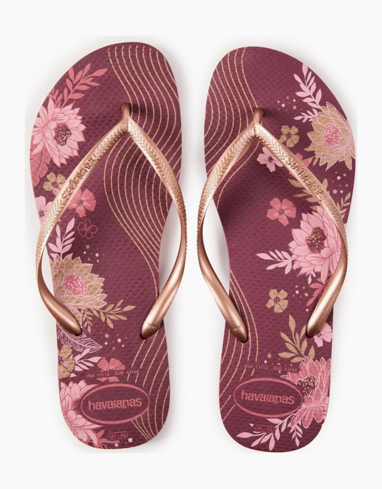 Solid Patterned Thong Toe Flip Flops