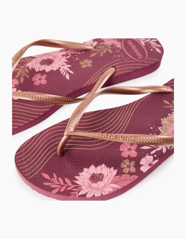 Solid Patterned Thong Toe Flip Flops