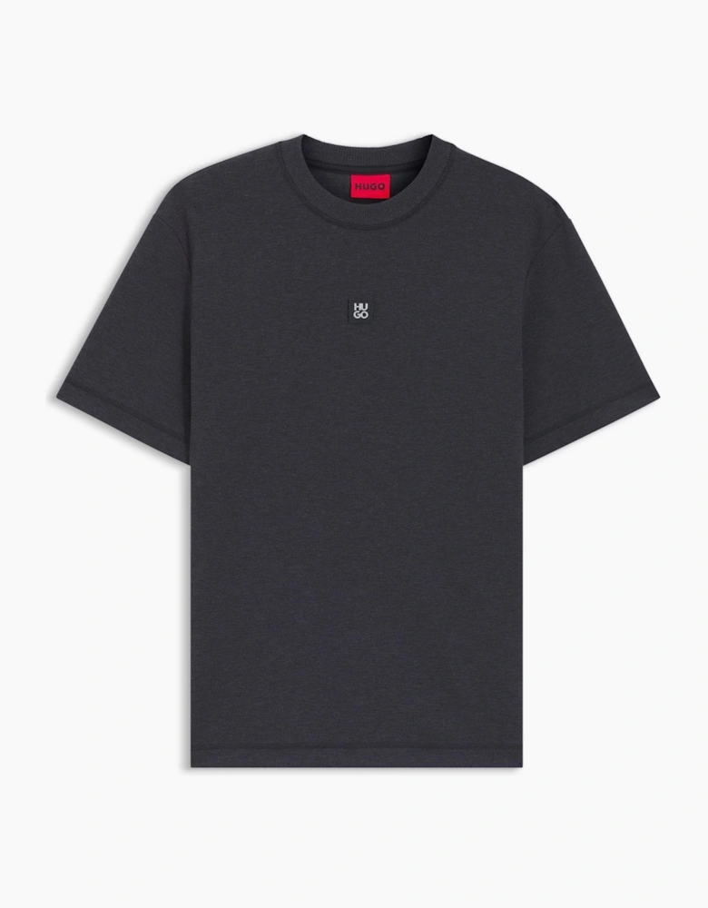 Crew Neck Ribbed Collar Short Sleeve Jersey T-Shirt