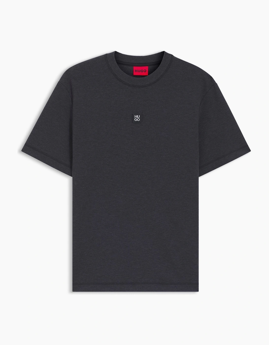 Crew Neck Ribbed Collar Short Sleeve Jersey T-Shirt