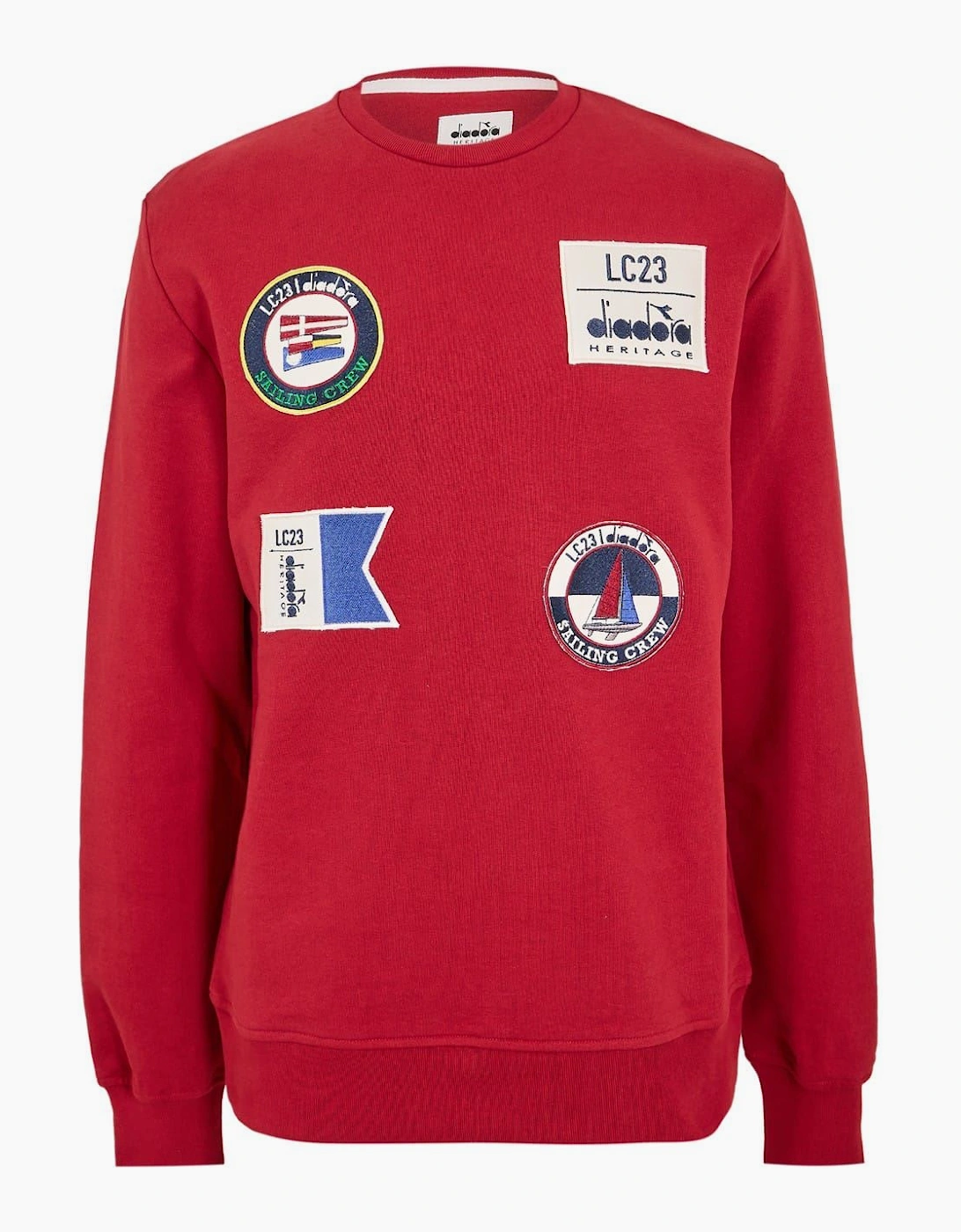 Sailing Patch Crew Neck Long Sleeve Sweatshirt