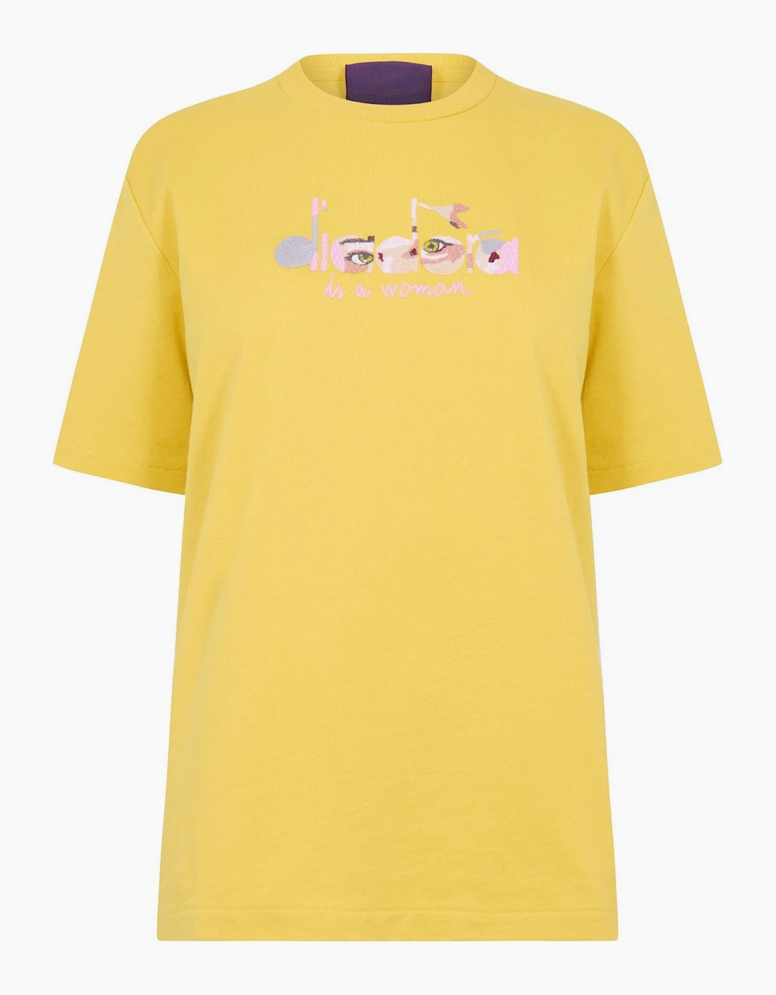 Eye Lettering Crew Neck Short Sleeve Jersey T-Shirt